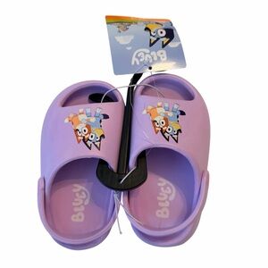 Bluey Toddler Sandals Purple Slides Kids Cartoon Shoes New